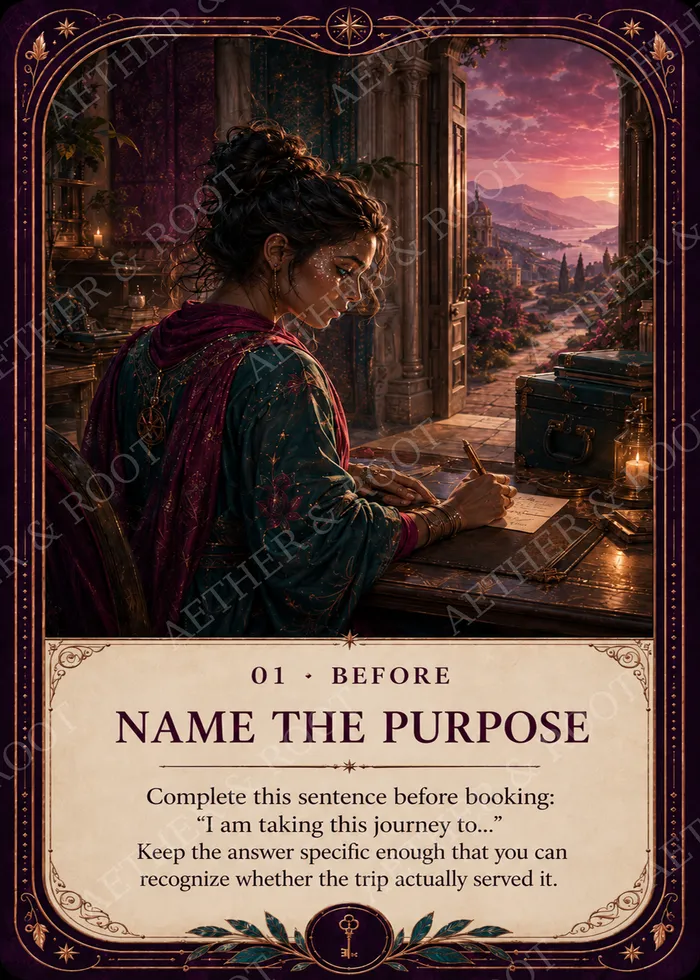 Card 01, Name the Purpose, from the Reset Key deck
